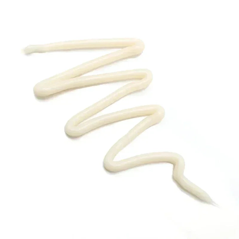 Creamy Korean beauty skincare product swatch on white background
